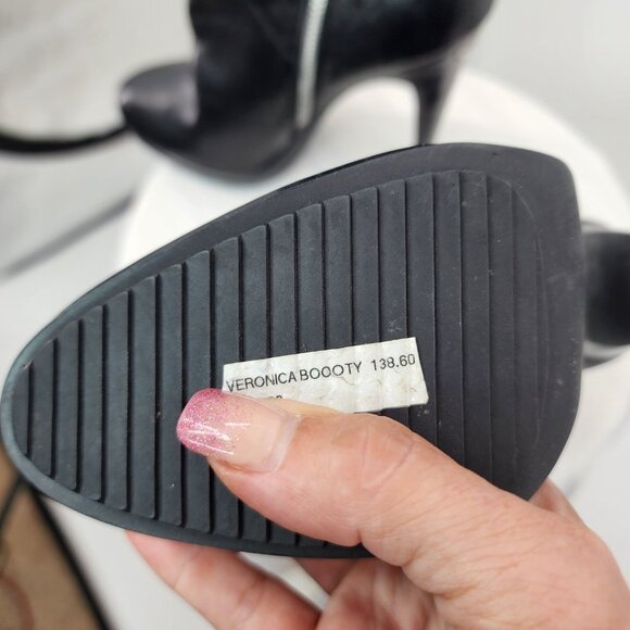 MICHAEL KORS Veronica Black Stiletto Booties Size 8 New - Picture 8 of 11
